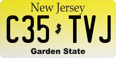 NJ license plate C35TVJ
