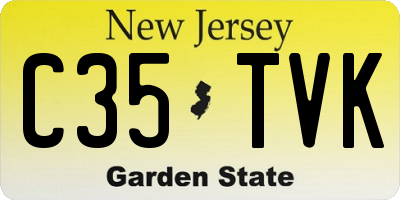 NJ license plate C35TVK
