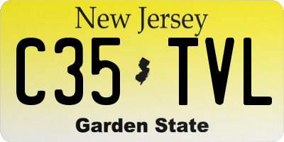NJ license plate C35TVL