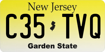 NJ license plate C35TVQ