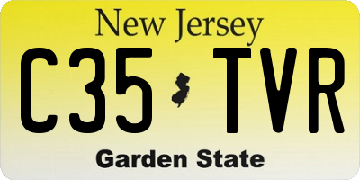 NJ license plate C35TVR