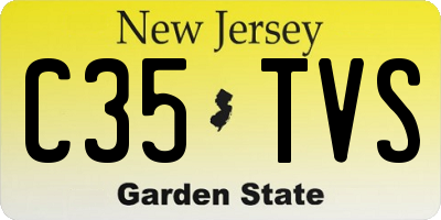 NJ license plate C35TVS