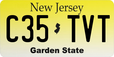 NJ license plate C35TVT