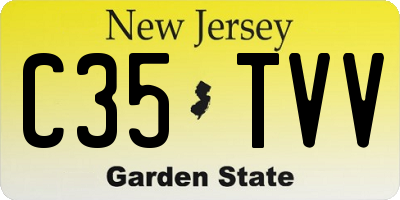 NJ license plate C35TVV