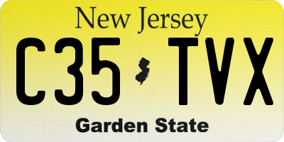NJ license plate C35TVX