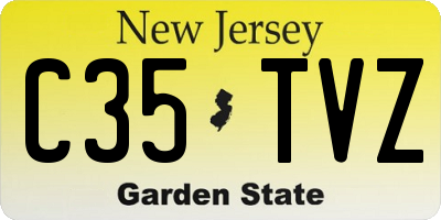 NJ license plate C35TVZ