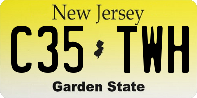 NJ license plate C35TWH