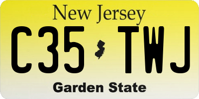 NJ license plate C35TWJ
