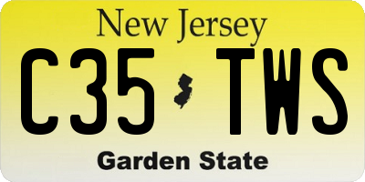 NJ license plate C35TWS