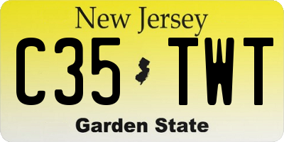 NJ license plate C35TWT