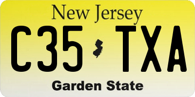 NJ license plate C35TXA