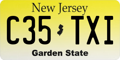 NJ license plate C35TXI