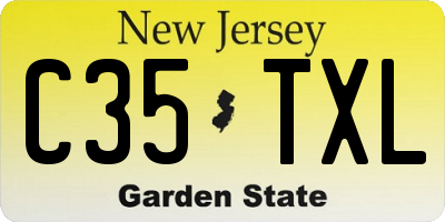NJ license plate C35TXL