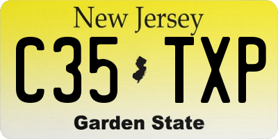 NJ license plate C35TXP
