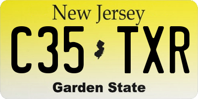 NJ license plate C35TXR