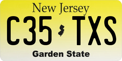 NJ license plate C35TXS