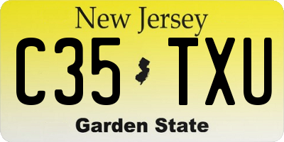 NJ license plate C35TXU