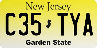 NJ license plate C35TYA