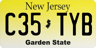 NJ license plate C35TYB