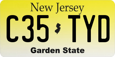 NJ license plate C35TYD