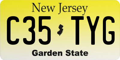 NJ license plate C35TYG