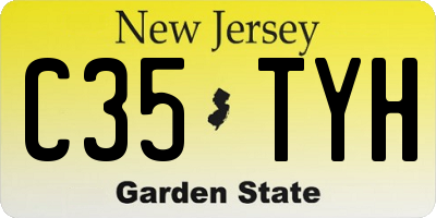 NJ license plate C35TYH