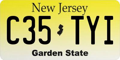 NJ license plate C35TYI