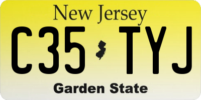 NJ license plate C35TYJ