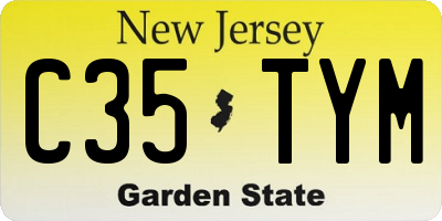 NJ license plate C35TYM