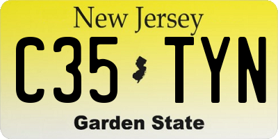 NJ license plate C35TYN