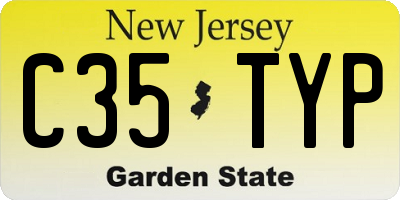 NJ license plate C35TYP