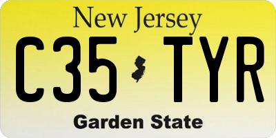 NJ license plate C35TYR