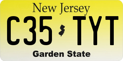 NJ license plate C35TYT
