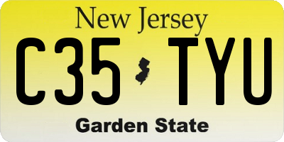 NJ license plate C35TYU