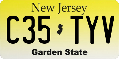 NJ license plate C35TYV