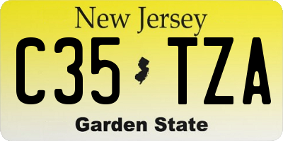 NJ license plate C35TZA