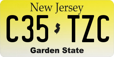 NJ license plate C35TZC