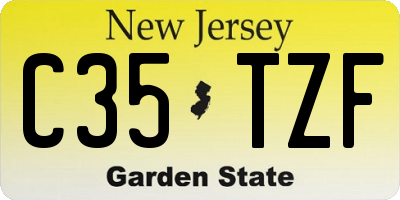 NJ license plate C35TZF