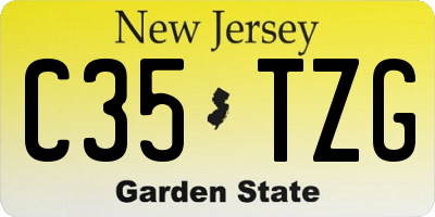 NJ license plate C35TZG