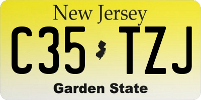 NJ license plate C35TZJ