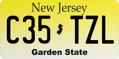 NJ license plate C35TZL