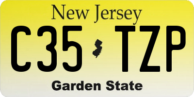 NJ license plate C35TZP