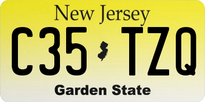 NJ license plate C35TZQ