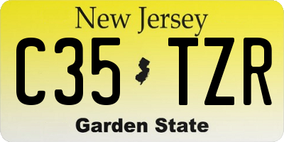 NJ license plate C35TZR