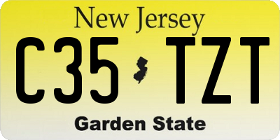NJ license plate C35TZT