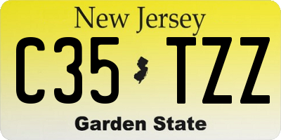 NJ license plate C35TZZ