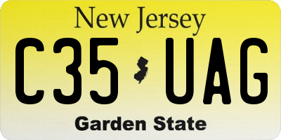 NJ license plate C35UAG