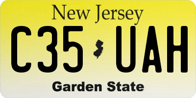NJ license plate C35UAH