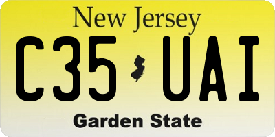 NJ license plate C35UAI