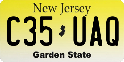 NJ license plate C35UAQ